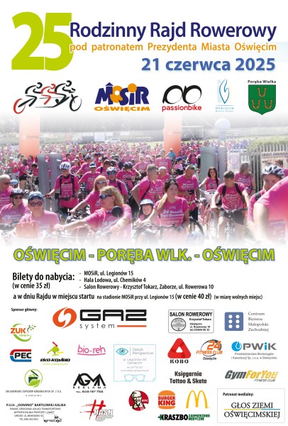 XXV RODZINNY RAJD ROWEROWY- 21 CZERWCA 2025R. | 